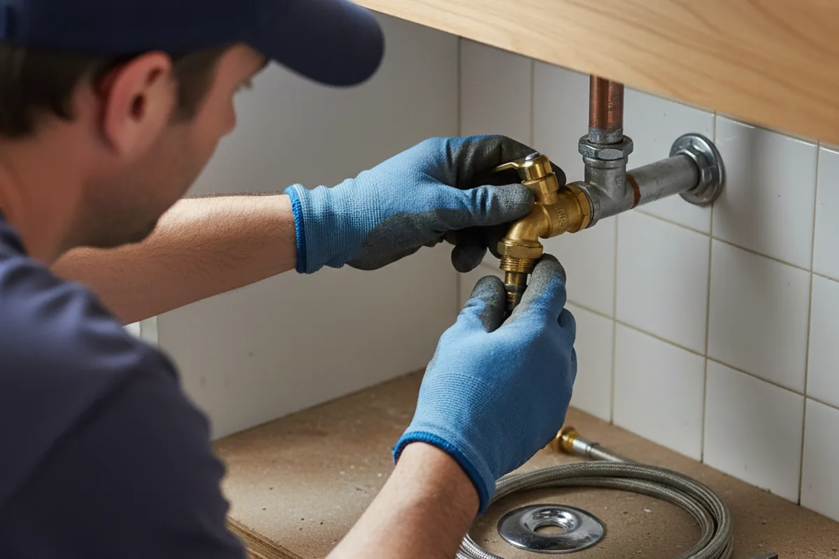 Shutoff valve and fitting work during Faucet and Fixture Repair in Merrittstown